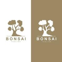 bonsai träd logotyp vektor symbol illustration design