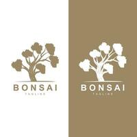 Bonsai Baum Logo Vektor Symbol Illustration Design