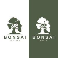 bonsai träd logotyp vektor symbol illustration design