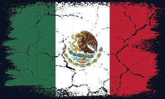 fri vektor platt design grunge mexico flagga bakgrund