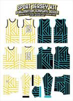 geometrisch Linien Jersey Design Sportbekleidung Layout Vorlage vektor