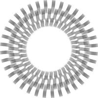 Sonne Strahlen, abstrakt Hand gezeichnet Bürsten Strahlen Sonne, Kreis Strahl vektor