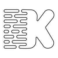 Brief k Logo schnell Geschwindigkeit, Bewegung Brief k schnell Symbol vektor