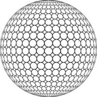 Globus 3d Kugel Ring Gittergewebe Oberfläche, runden Struktur Kugel vektor