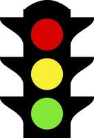 trafik ljus gränssnitt ikoner röd gul grön ja, Nej vektor
