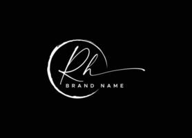 rh logotyp design mall vektor grafisk branding element fri vektor