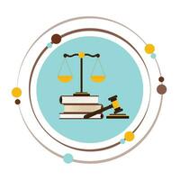 Rättslig domstol vektor illustration grafisk ikon