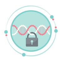 DNA Daten Privatsphäre wissenschaftlich Vektor Illustration Grafik Symbol