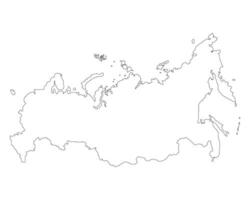 Russland Karte im Weiß Farbe. Karte von Russland. vektor