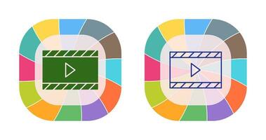 unik video och animering vektor ikon