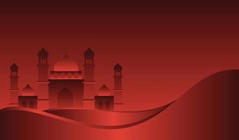 islamisk bakgrund med moskédesignvektor vektor