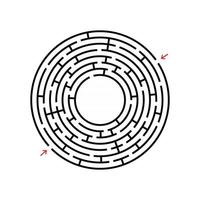 abstraktes Labyrinth. Spiel für Kinder. Puzzle für Kinder. Labyrinth Rätsel. Vektor-Illustration. vektor