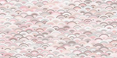 abstrakta geometriska sömlösa mönster överlappar cirklar rosa bakgrund vektor