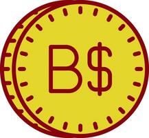 Bahamian Dollar Vektor Symbol Design