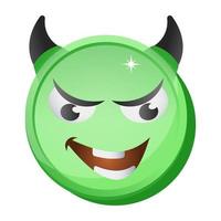 Teufel Emoji Ausdruck vektor