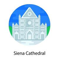 Siena katedral landmärke vektor