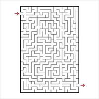 abstrakt rektangulär labyrint. spel för barn. pussel för barn. en ingång, en utgång. labyrintkonst. enkel platt vektorillustration isolerad på vit bakgrund. vektor