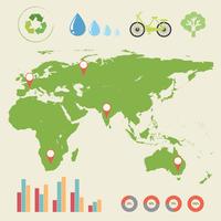 Eine Infografik mit einer Karte vektor