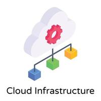 Cloud-Infrastruktur-Netzwerk vektor