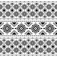 ethnisch abstrakt geometrisch Vektor Illustration. aztekisch und navajo nahtlos Stamm Muster. zeitgenössisch Design zum Textil- und Stickerei. schwarz und Weiß Farbe.