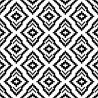 einheimisch indisch geometrisch ethnisch wiederholen Muster im schwarz und Weiß Farbe. nahtlos Stammes- Motiv mit Pixel Stil. Design zum Textil, Stoff, Vorhang, Shirt, rahmen. vektor