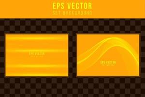 Set gelben Hintergrund abstrakt orange monochrome bearbeitbares Design vektor