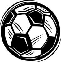 fotboll, svart och vit vektor illustration