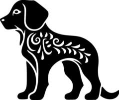 Hund, minimalistisch und einfach Silhouette - - Vektor Illustration