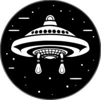 UFO, minimalistisch und einfach Silhouette - - Vektor Illustration