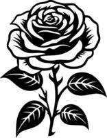 Rose - - minimalistisch und eben Logo - - Vektor Illustration