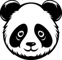 Panda - - schwarz und Weiß isoliert Symbol - - Vektor Illustration