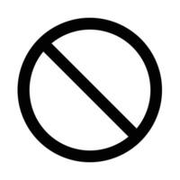 verboten Vektor Glyphe Symbol zum persönlich und kommerziell verwenden.