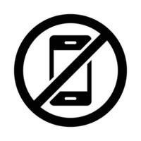 Nein Telefon Vektor Glyphe Symbol zum persönlich und kommerziell verwenden.