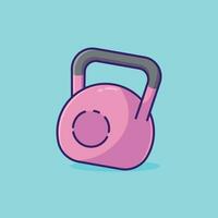 Kettlebell Karikatur Vektor Illustration Sport Ausrüstung Konzept Symbol isoliert