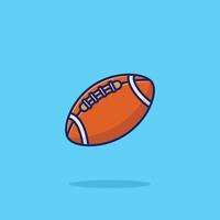 rugby boll tecknad serie vektor illustration sport Utrustning begrepp ikon isolerat