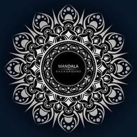 luxuriöser dekorativer Mandala-Designhintergrund mit silberner Farbe vektor
