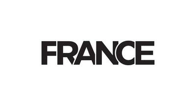 Frankrike emblem. de design funktioner en geometrisk stil, vektor illustration med djärv typografi i en modern font. de grafisk slogan text.