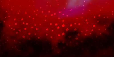 dunkelrosa, rotes Vektorlayout mit hellen Sternen. vektor
