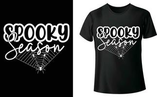 gespenstisch Jahreszeit Halloween T-Shirt Design vektor