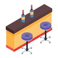 erhalten diese isometrisch Symbol von Restaurant Tabelle vektor