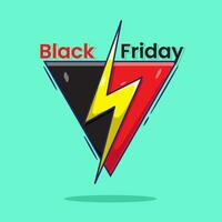 süß Karikatur schwarz Freitag Verkauf Dreieck Vektor Symbol Maskottchen Konzept