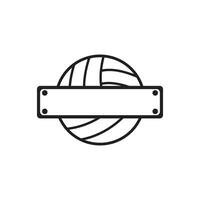 volleyboll logotyp ikon design vektor illustration