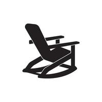 gungande stol logotyp ikon enkel vektor, illustration design mall vektor