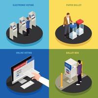Wahlen Konzept Icons Set Vector Illustration