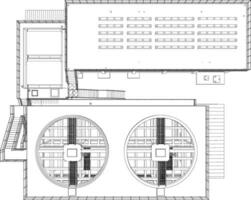 3d illustration av industriell byggnad vektor