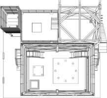 3d Illustration von industriell Gebäude vektor