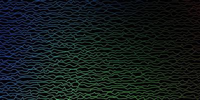 mörkblå, grönt vektormönster med linjer. vektor