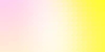 ljusrosa, gul vektor bakgrund med cirklar.