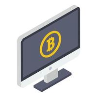 Online-Bitcoin-Investitionen vektor