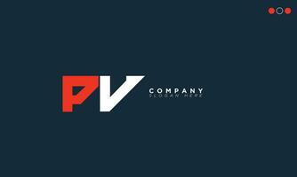 pv alfabet brev initialer monogram logotyp vp, p och v vektor